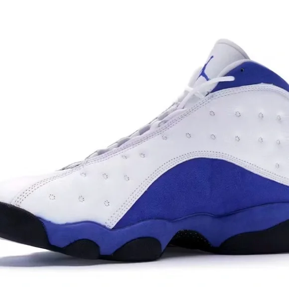 Jordan 13 Retro White and Blue Men's Shoes - Picture 2 of 12